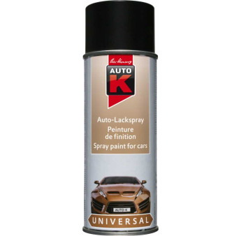 Peinture de finition AUTO-K 400ml noir satiné