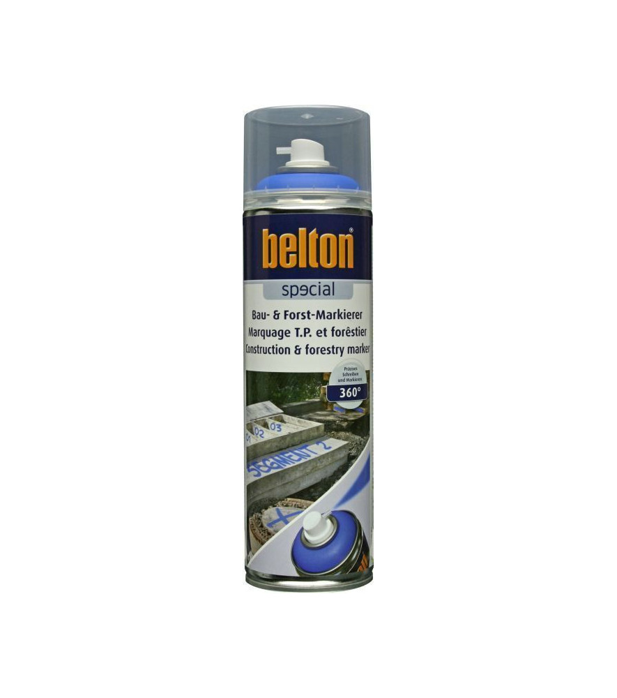 Peinture BELTON marquage TP & Forestier bleu néon 0,5L