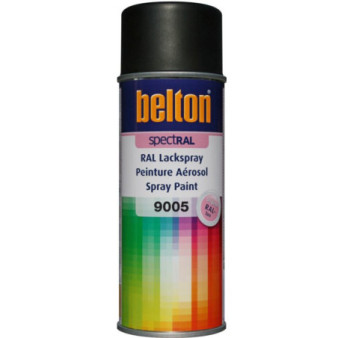 Peinture BELTON spectral mat RAL 9005 noir foncé 400ml