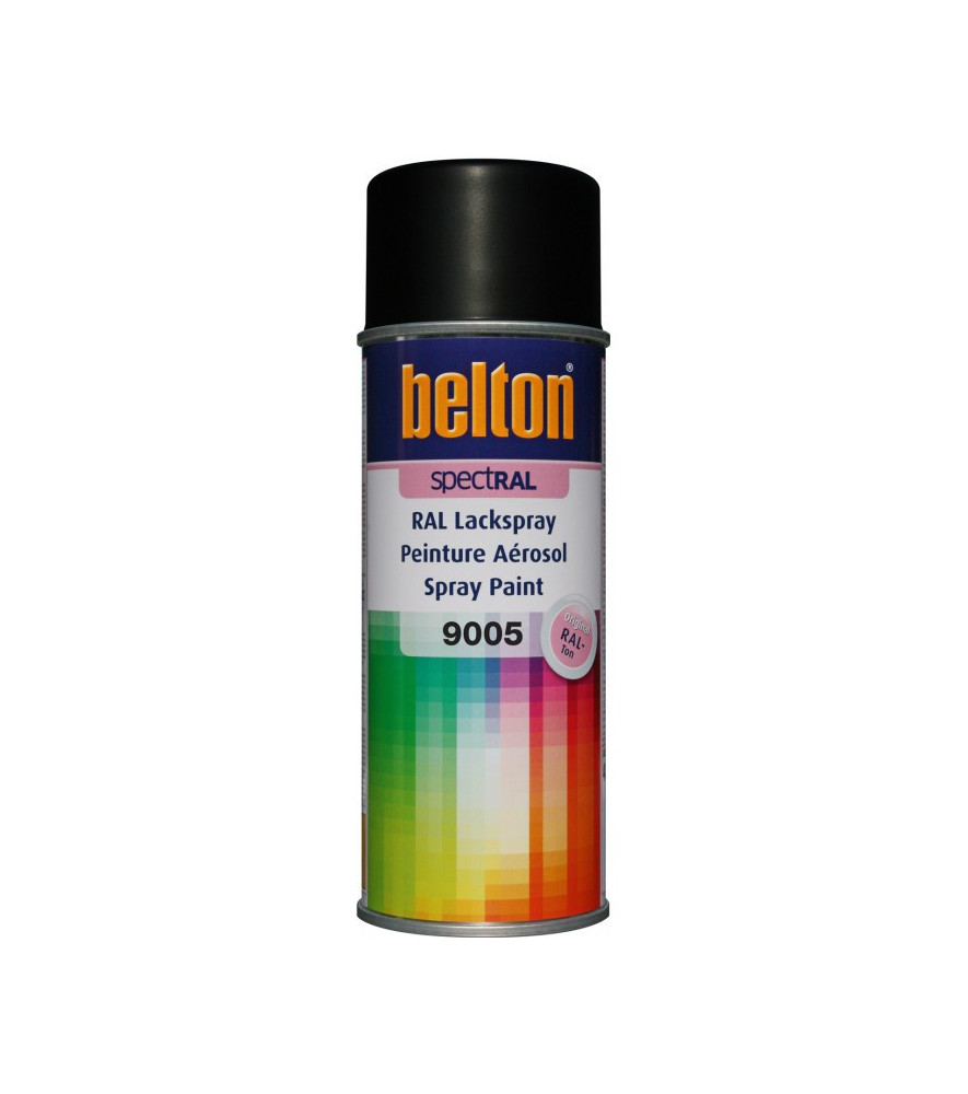 Peinture BELTON spectral satin RAL 9005 noir foncé 400ml