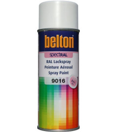 Peinture BELTON spectral brillant RAL 9016 blanc signalisation 400ml