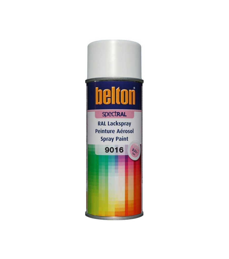 Peinture BELTON spectral brillant RAL 9016 blanc signalisation 400ml