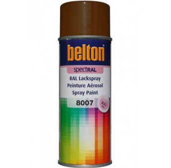 Peinture BELTON spectral brillant RAL 8007 brun fauve 400ml