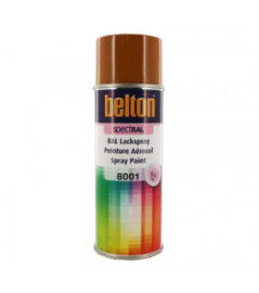 Peinture BELTON spectral brillant RAL 8001 brun terre de sienne 400ml