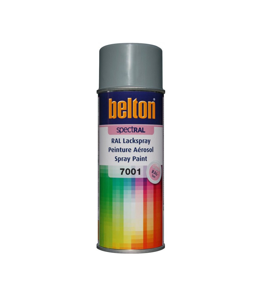 Peinture BELTON spectral brillant RAL 7001 gris argent 400ml