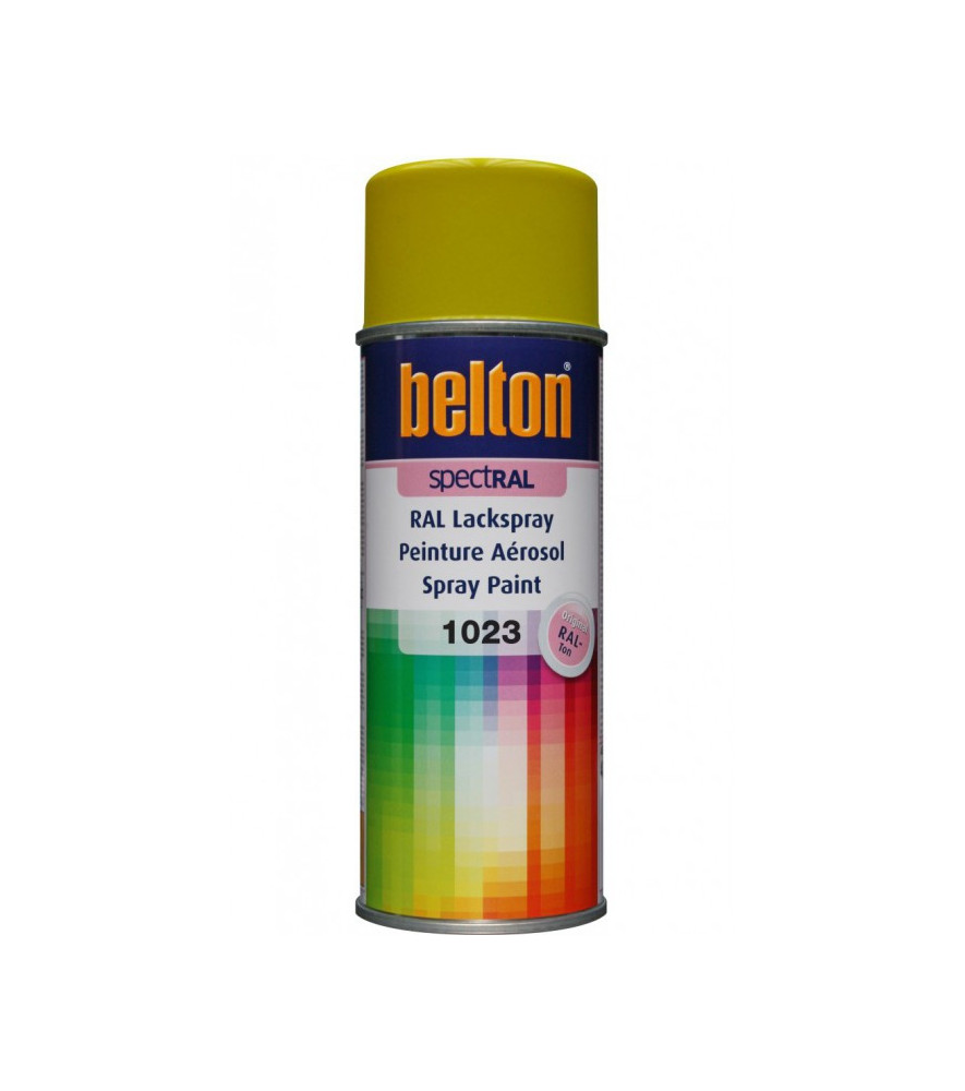 Peinture BELTON spectral brillant RAL 1023 jaune signalisation 400ml