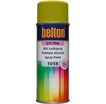 Peinture BELTON spectral brillant RAL 1018 jaune zinc 400ml