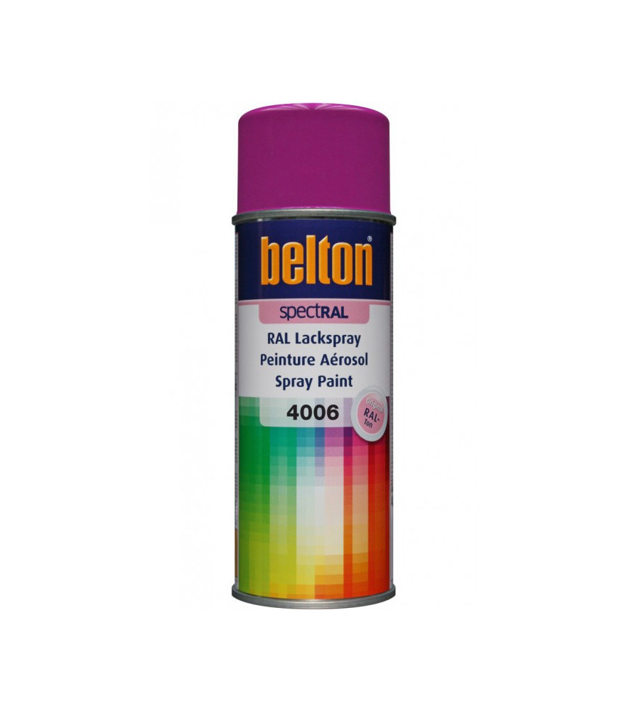 Peinture BELTON spectral brillant RAL 4006 pourpre signalisation 400ml