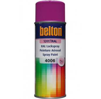 Peinture BELTON spectral brillant RAL 4006 pourpre signalisation 400ml