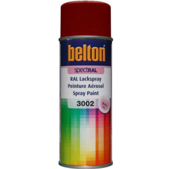 Peinture BELTON spectral brillant RAL 3002 rouge carmin 400ml