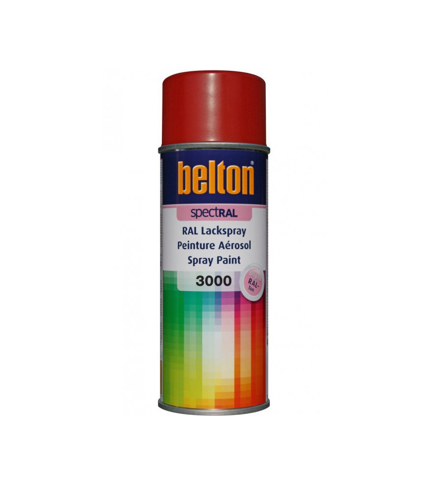 Peinture BELTON spectral brillant RAL 3000 rouge feu 400ml