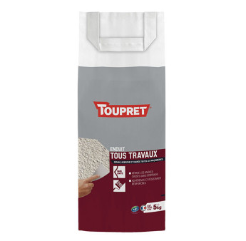 Enduit tous travaux extérieur poudre TOUPRET gamme les Essentiels 5kg