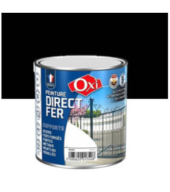 Peinture OXI direct fer noir brillant 0,5L