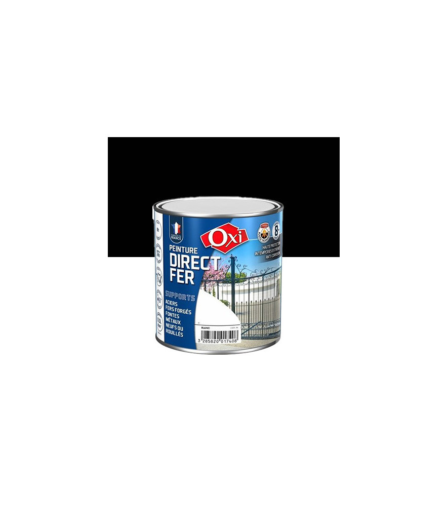 Peinture OXI direct fer noir brillant 0,5L