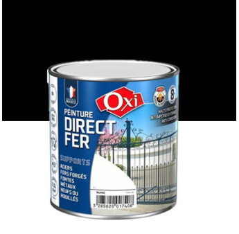 Peinture OXI direct fer noir brillant 0,5L