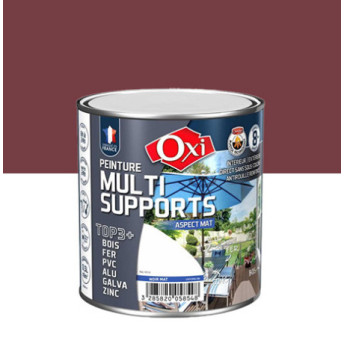 Peinture OXI multi-supports Top3+ Bordeaux mat 0,5L