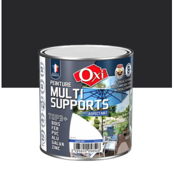 Peinture OXI multi-supports Top3+ noir mat 0,5L