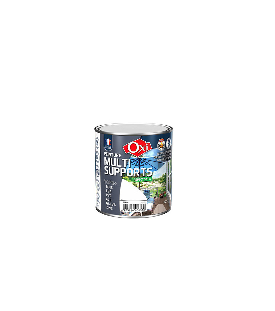 Peinture OXI multi-supports Top3+ blanc satin 0,5L