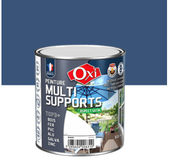 Peinture OXI multi-supports Top3+ bleu vif satin 0,5L