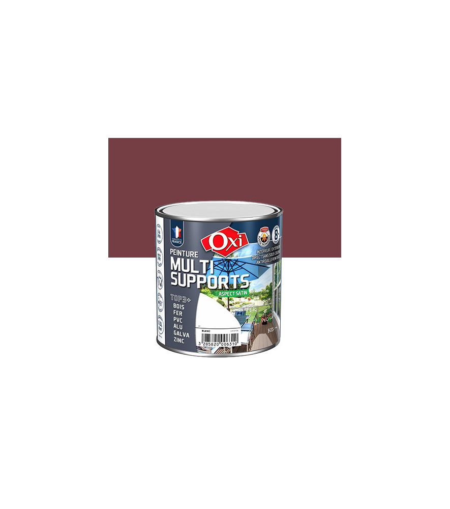 Peinture OXI multi-supports Top3+ Bordeaux satin 0,5L