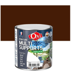 Peinture OXI multi-supports Top3+ brun satin 0,5L