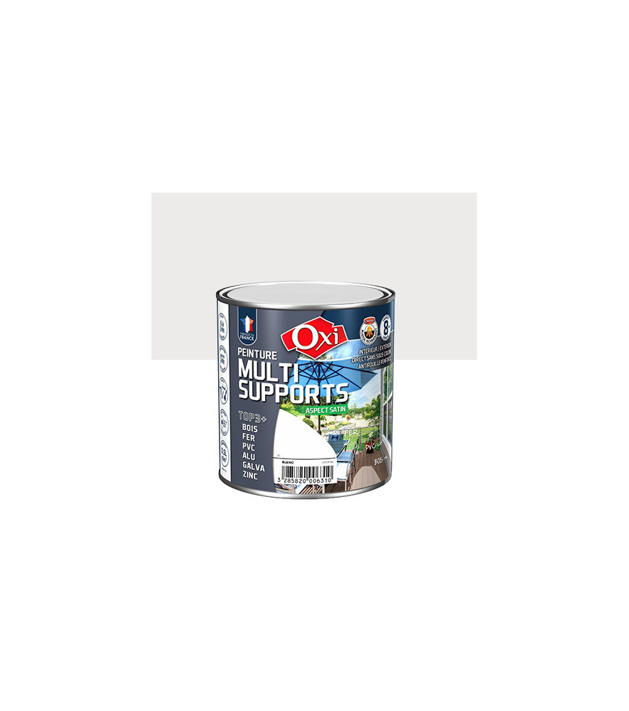 Peinture OXI multi-supports Top3+ gris clair satin 0,5L