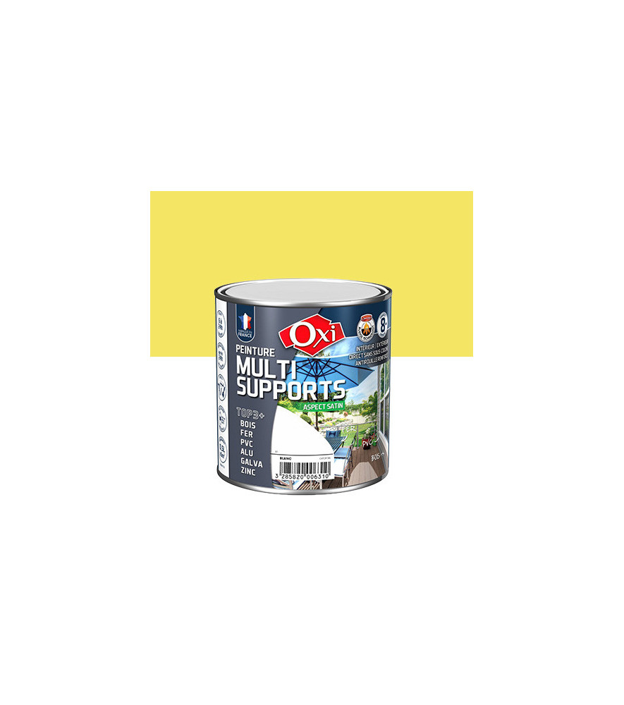 Peinture OXI multi-supports Top3+ jaune satin 0,5L