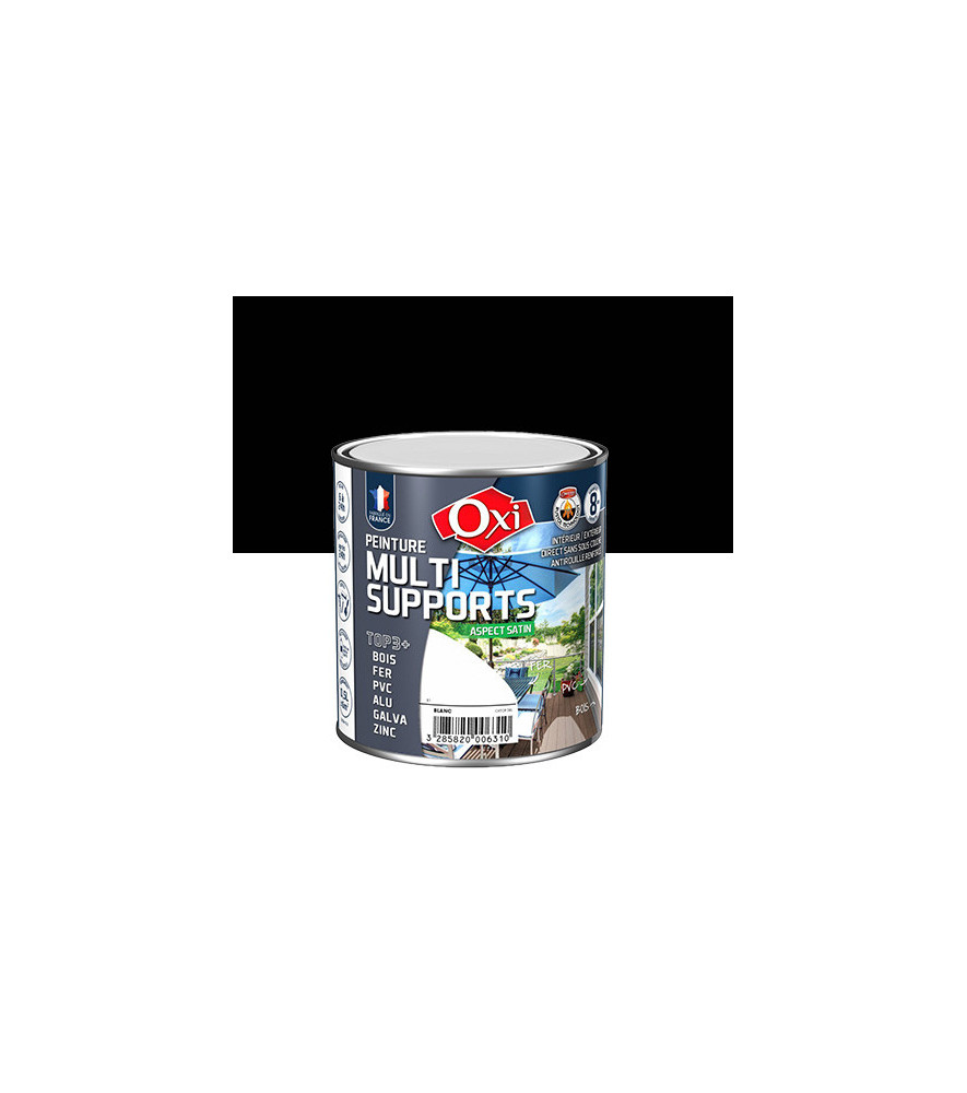 Peinture OXI multi-supports Top3+ noir satin 0,5L