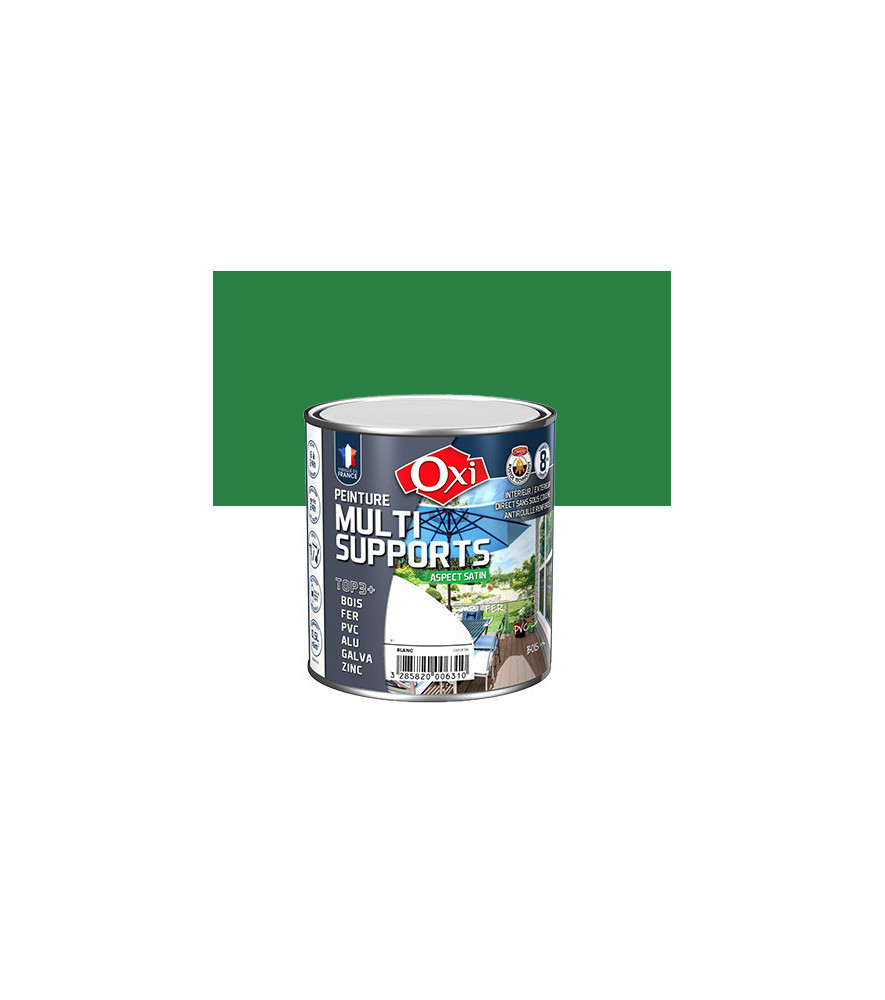 Peinture OXI multi-supports Top3+ vert jardin satin 0,5L