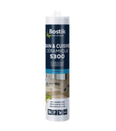 Mastic BOSTIK S300 sanitaire blanc 300ml