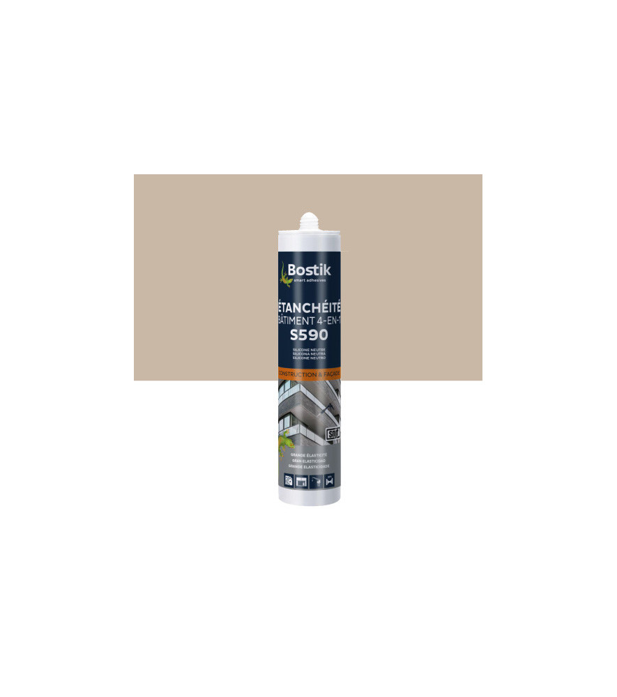 Mastic BOSTIK S590 Etanchéité Bâtiment 4en1 beige 300ml