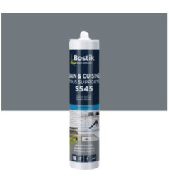 Mastic BOSTIK S545 sanitaire gris anthracite 300ml