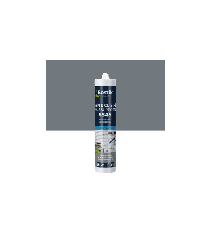 Mastic BOSTIK S545 sanitaire gris anthracite 300ml