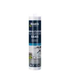 Mastic BOSTIK S545 sanitaire tous supports blanc 300ml