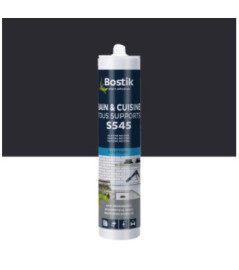 Mastic BOSTIK S545 sanitaire tous supports gris 300ml