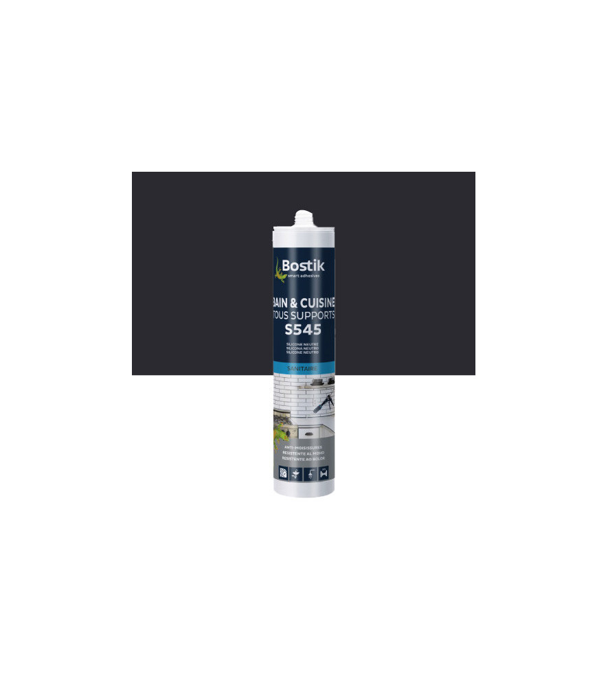 Mastic BOSTIK S545 sanitaire tous supports gris 300ml