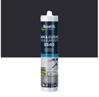 Mastic BOSTIK S545 sanitaire tous supports gris 300ml