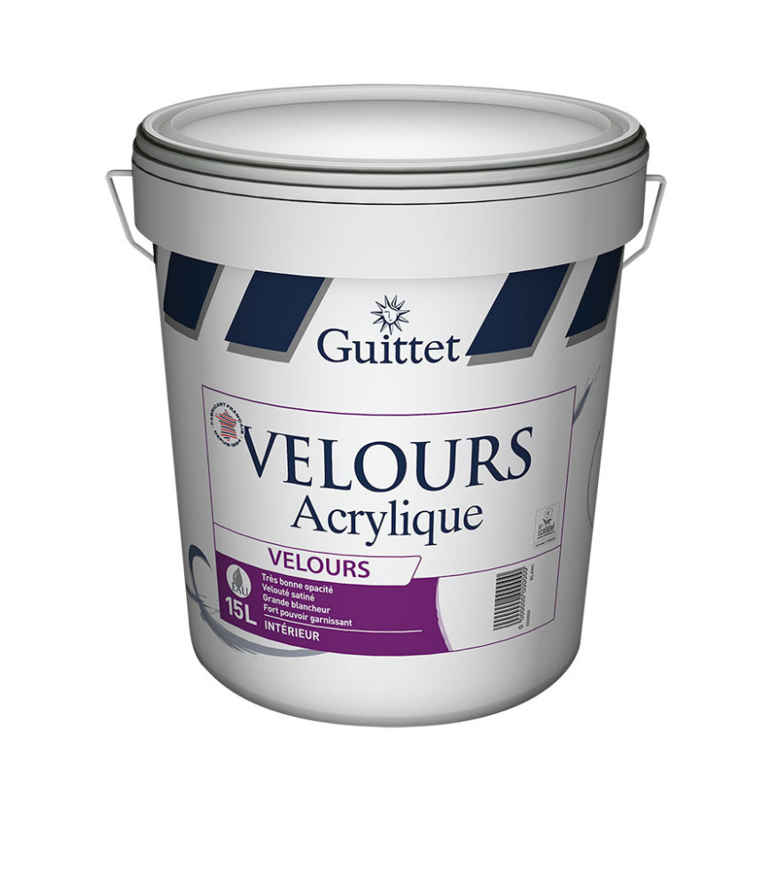 Peinture GUITTET Eco Velours Acrylique teintée 15L