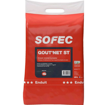 Enduit SOFEC Gout'net ST finition blanc 25kg