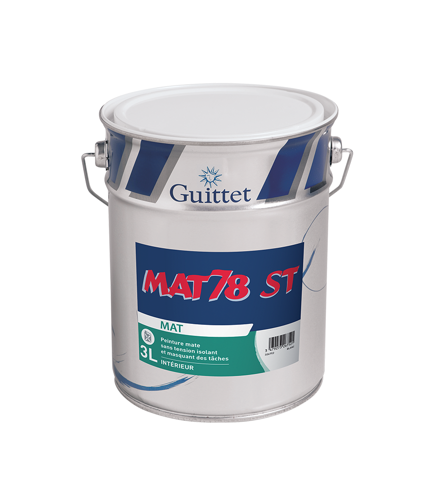 Peinture GUITTET Mat78 ST base à teinter 3L