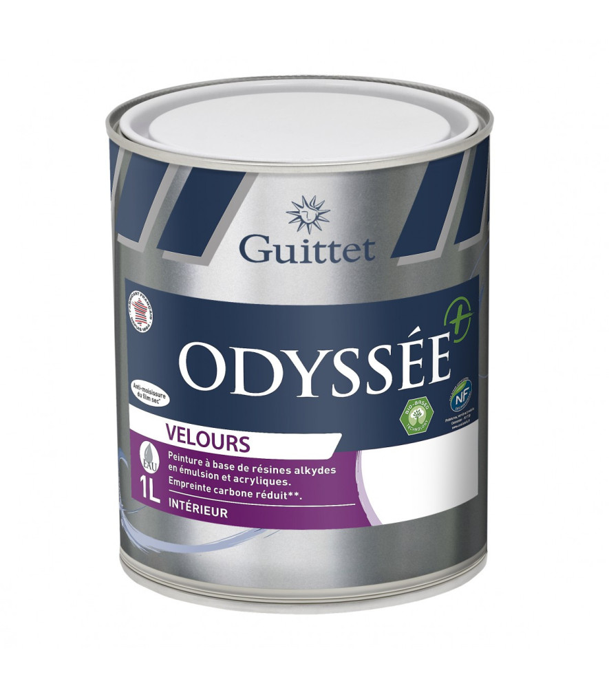 Peinture GUITTET Odyssée+ velours blanc 1L