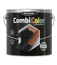 Peinture RUST-OLEUM Combicolor Original mat noir RAL 9005 2,5L