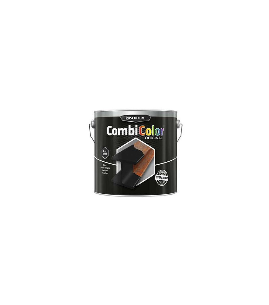 Peinture RUST-OLEUM Combicolor Original mat noir RAL 9005 2,5L