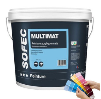 Peinture SOFEC Multimat acrylique blanc 15L