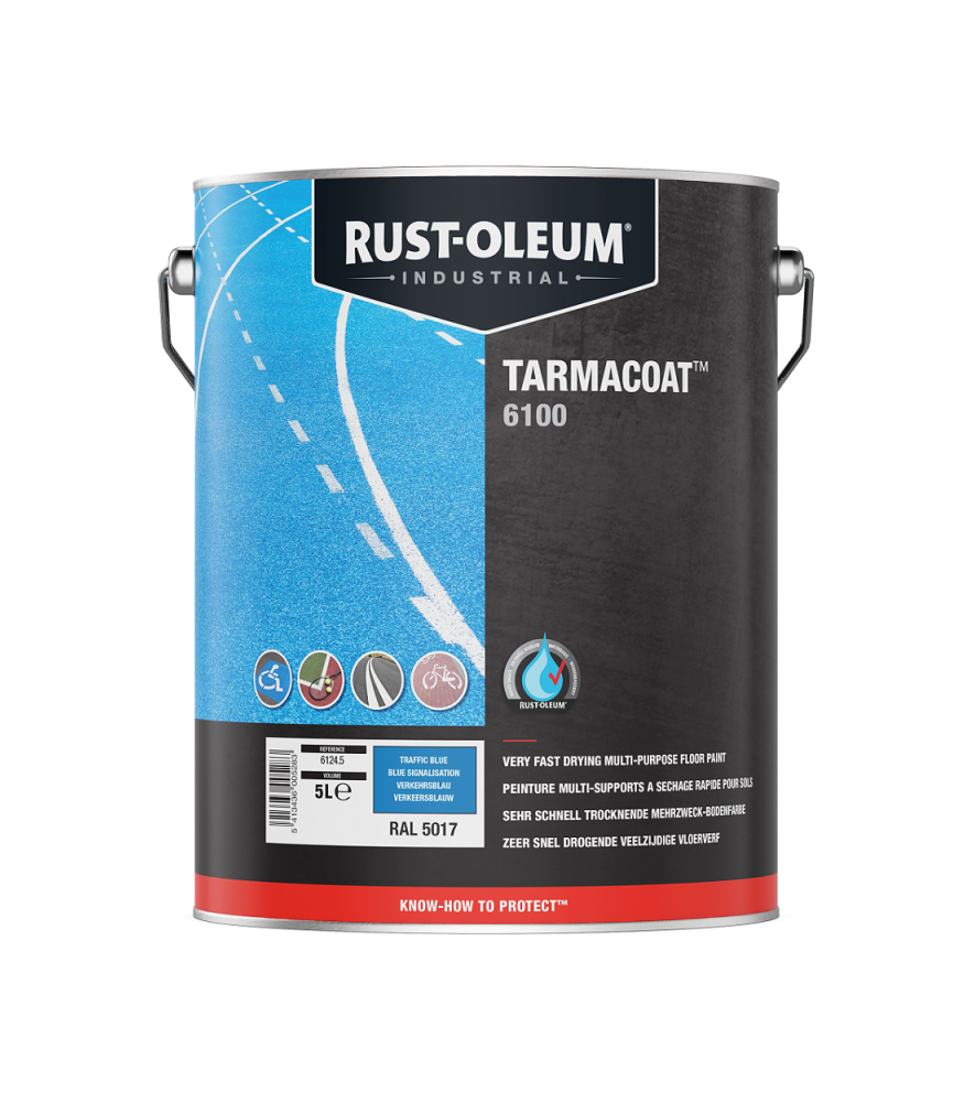 Peinture RUST-OLEUM Tarmacoat RAL 9016 blanc signalisation 5L