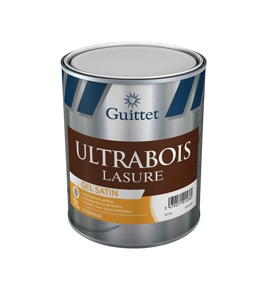 Lasure GUITTET Ultrabois gel satin incolore 1L