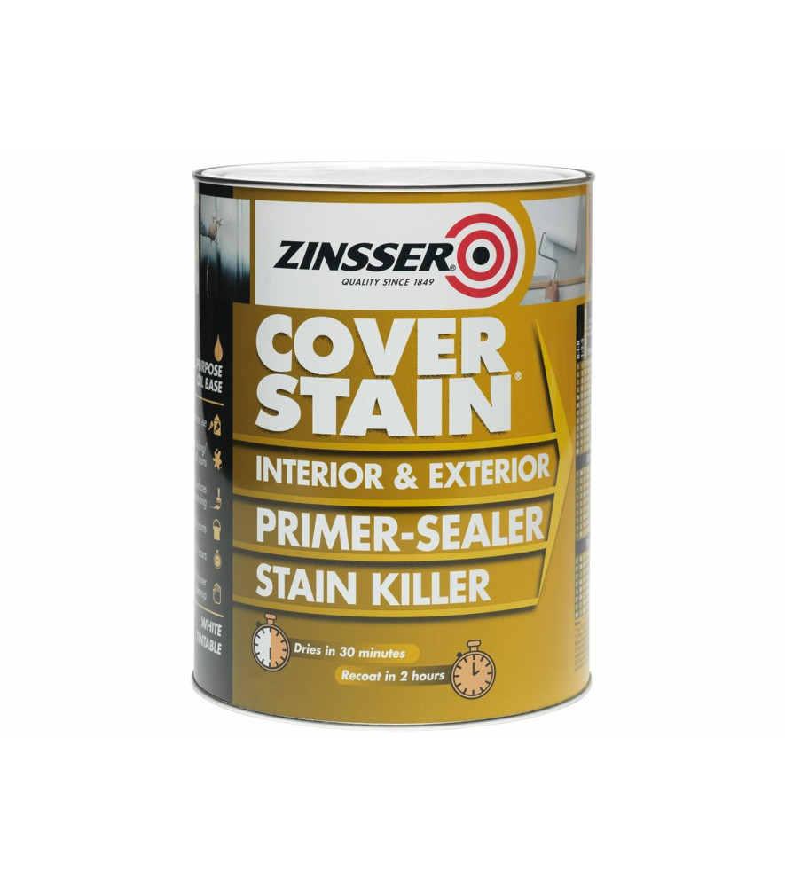 Primaire ZINSSER Cover Stain blanc 1L