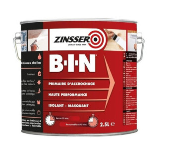 Primaire d'accrochage ultra isolant ZINSSER BIN blanc 2,5L