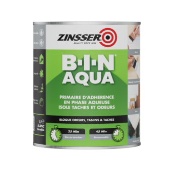 Primaire d'accrochage isolant en phase aqueuse ZINSSER BIN Aqua blanc 1L