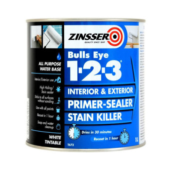 Primaire ZINSSER Bulls Eye 1-2-3 blanc 1L